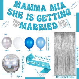 JeVenis Mamma Mia Shes Getting Married Bachelorette Decoration Last Disco Party Supplies Mamma Mia Bachelorette Decoration 70s Bachelorette Decoration
