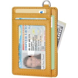 FurArt Slim Minimalist Wallet, Front Pocket Wallets, RFID Blocking, Credit Card Holder for Men-Yellow