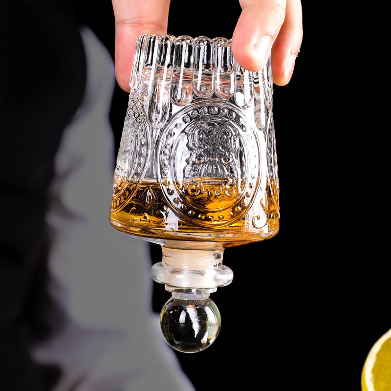 SuproBarware GLass Bitters Bottle 8pcs Set for Cocktail with Zinc