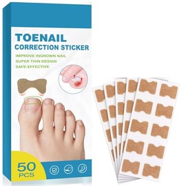 50 Piezas de Parche para Uñas Encarnadas – Soporte Natural para Uñas, Transpirable, Fácil de Aplicar Durante la Noche, Comodidad Suave para Uñas Encar