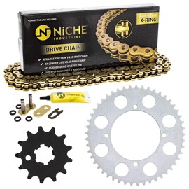 NICHE Drive Sprocket Chain Combo for Kawasaki KX80 Front 13 Rear 49 Tooth 420VM-X X-Ring 118 Links