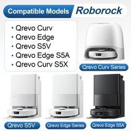 RUKHOOL Replacement Accessories for Roborock Qrevo Edge/Qrevo Curv Replacement Parts for Q revo Edge Accessory Kit, 2 Main Brushes, 6 Dust Bags, 4 Filters, 4 Mop Pads 4 Arch Side Brushes