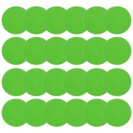 PATIKIL 4" Poly Spot Markers, 24 Pieces Non-Slip Rubber Floor Dots and Storage Bag Flat Agility Cone for Sports Training Basketball Football Green