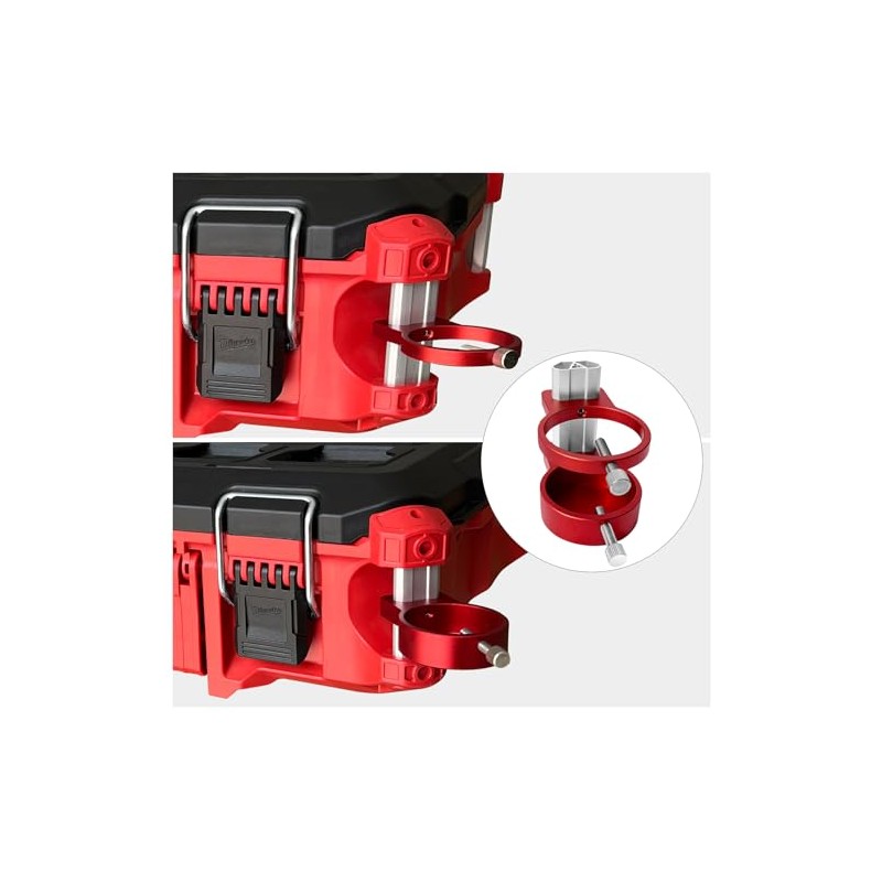 JMSMSH Toolbox Broom Holder Mount Set of Two (Red)