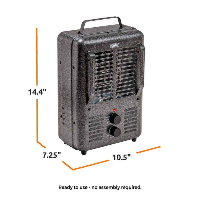 EZ-HEAT 1,500-Watt Portable Milkhouse Style Utility Space Heater with Adjustable