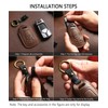 YONUFI Key Fob Cover for Nissan Leather Key Case Keychain