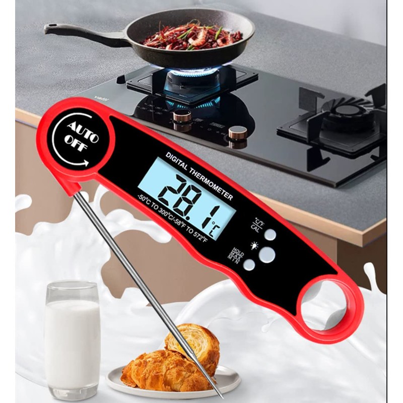 LCD Meat Thermometer Waterproof Digital Instant Read Meat Thermometer for
