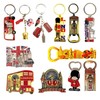 12 London Souvenirs Keyrings Magnets - British Souvenir Metal Magnet