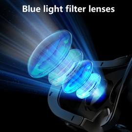 Virtual Reality Glasses Blue Light Eye Protection 3D VR Headset VRG Pro with Remote Control VR Glasses for Mobile Phones