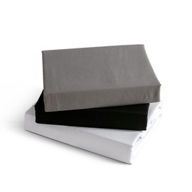 Kono Bedding, Fitted Sheet, Brushed Microfibre, 30 cm Pocket Depth, Black, 120x200 cm