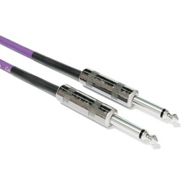 ExcelValley - 1 Piece - Guitar Instrument Mono Patch Cables Lead 6.35mm 1/4" Straight/Straight [Purple | 300 cm - 118.11"]