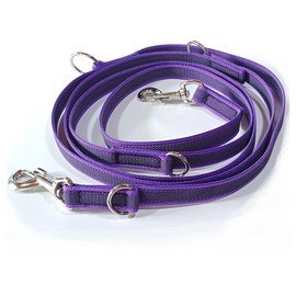 Activity4Dogs Non-Slip Nylon Dog Lead, Non-Slip, 2.80 m Long, 4-Way Adjustable Lead for Medium and Large Dogs, Purple, Made in Germany