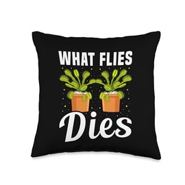 Fly Trap Plant Flower Seeds Terrarium Venus Fly Trap Plants Throw Pillow
