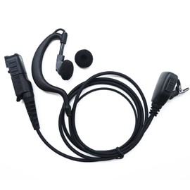 Motorola XPR 3500e Earpiece with Mic/PTT, Compatible with Motorola XPR 3300e 3500 3300 for Walkie Talkie 【G Shape】 Headset for Two Way Radio Law Enforcement