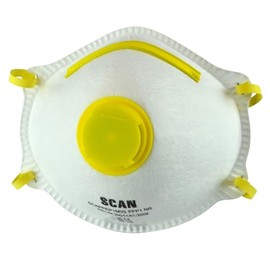 Scan - Moulded Disposable Mask Valved FFP1 Protection (Pack 3)