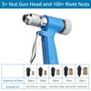 AUTOUTLET Heavy Duty Pneumatic Rivet Nut Gun with 100PCS Rivet