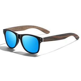 KITHDIA S8001 Wooden Sunglasses Polarised Sunglasses for Men and Women Polarised Glasses with UV400 Protection