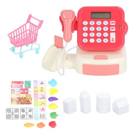 Kids Cash Register Toys Multifunction Puzzle Simulation Sound and Lights Calculator Cash Register Playset for Kids Presents