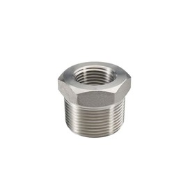 Beduan Stainless Steel Reducer Hex Bushing, 1" Male NPT to 3/4" Female NPT, Reducing Cast Pipe Adapter Fitting