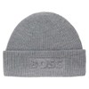 BOSS Men's Alogo_hat Beanie, silver