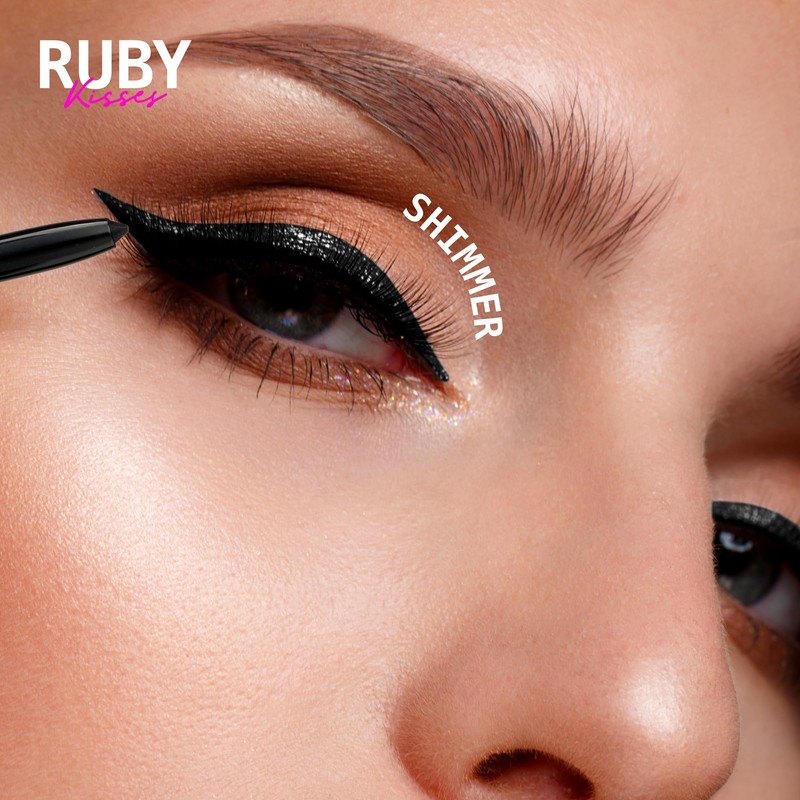 Ruby Kisses Pencil Eyeliner, Retractable Eyeliner, Waterproof, Smudge-Proof Eye Makeup,