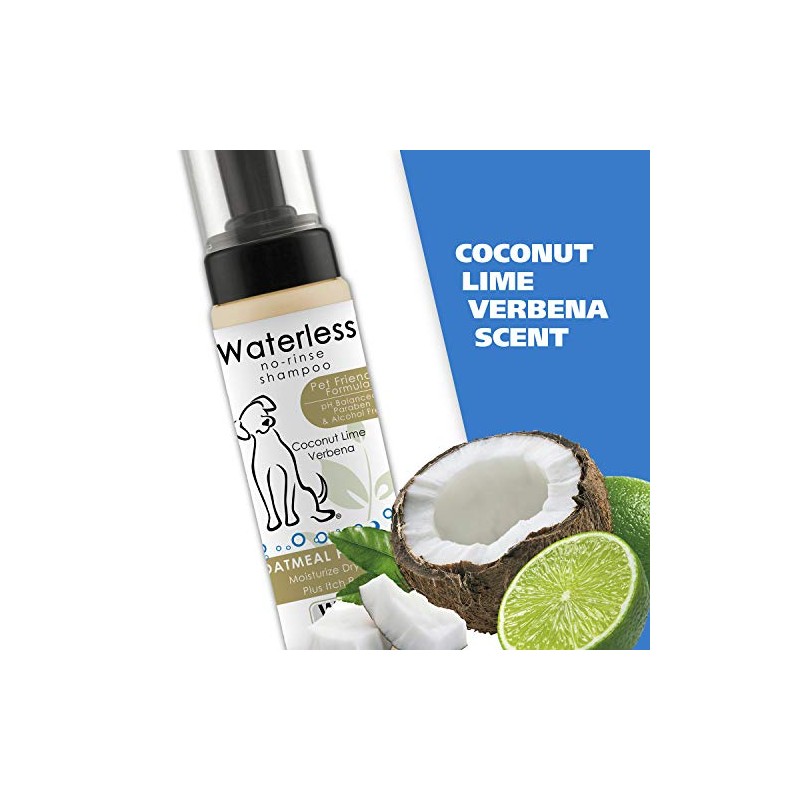 Wahl 100% Natural Pet No-Rinse Waterless Shampoo, Coconut Lime Verbena