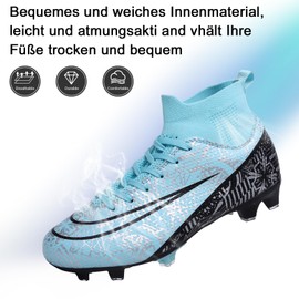 RDYLBU Men's Madame Football Boots, Blue Green, 44 EU