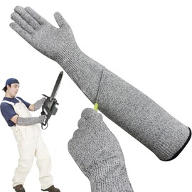 fKiZanthene Gardening Gloves, Long 45 cm Thorn Proof & Level 5 Cut Resistant Safety Work Gloves, for Men and Women - Suitable for Gardening, Kitchen, Woodworking