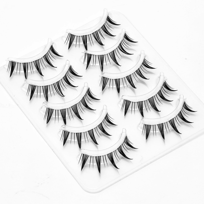 False Eyelashes, Natural, Transparent Axis, False Eyelashes, Handmade Upper Eyelashes,