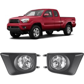 CONCEPT AUTOMOTIVE LIGHTS Replacement For 2012-2015 Toyota Tacoma Fog Lights Lamps with Assembly Set L&R Side (With LED Bulbs)