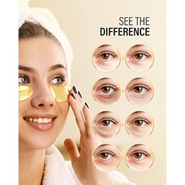 Maskiss 24k Gold Under Eye Patches (20 Pairs), eye mask, Collagen Skin Care Products, Eye Patches for Puffy Eyes, eye masks for dark circles and puffi
