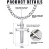 HAIAISO 925 Sterling Silver Cross Necklace for Men Women with