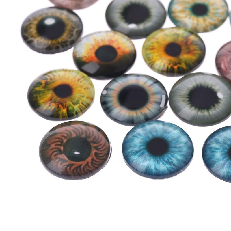 caralin 20Pcs Glass for Doll Eyes Animal Crafts Eyeballs for