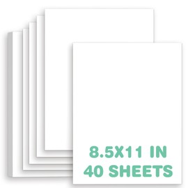 White Cardstock 8.5 X 11,Card Stock Paper 8.5 X 11 Printer Paper,40 Sheets Thick Cardstock for Construction,Scrapbooking,Crafts,Drawing,Business Cards,Invitations,Menus,DIY Cards Making,Arts,Brochures