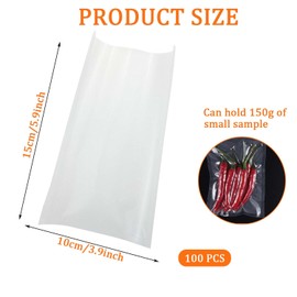 100 PCS 10X15cm Textured Food Vacuum Food Sealer Bags,Vacuum Freezer Storage Bag Thick Embossed Upgrade Seal Precut Bag with All Types Sealer Machines Withstands Freezing Boiling Microwaving