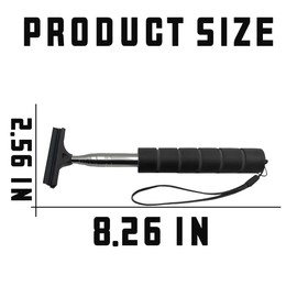 8sanlione Car Rearview Mirror Wiper, Retractable Auto Glass Squeegee, Water Cleaner with Telescopic Long Rod, Portable Cleaning Tool for All Vehicles, Universal Automotive Accessories (Black)