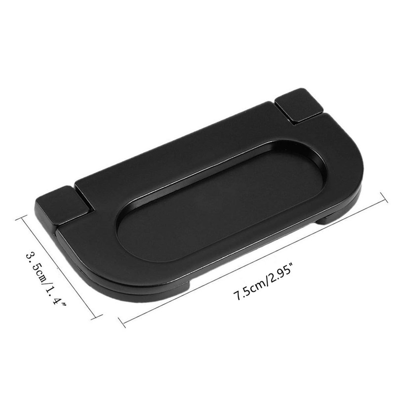 XMHF 3'' Recessed Type Furniture Wardrobe Drawer Pull Handle Flat