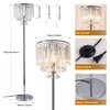 beaysyty Modern Elegance Crystal Floor Lamp, On/Off Foot Switch, Crystal