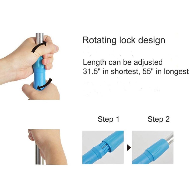 Long Reach Closet Pole with Hook 55" Long Reach Sticks