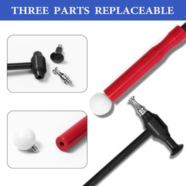 LadyRosian Car Paintless Dent Repair Tools Repair Hammer Car Dent Removal Tap Down Tools with Knock Down Head Tap (Red)