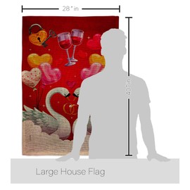 Ornament Collection Sweet Couple Burlap House Flag Set Celebration Wedding Marriage Bride Groom Mrs Occasion Anniversary Party Decoration Banner Small Garden Yard Gift Double-Sided, Made in USA