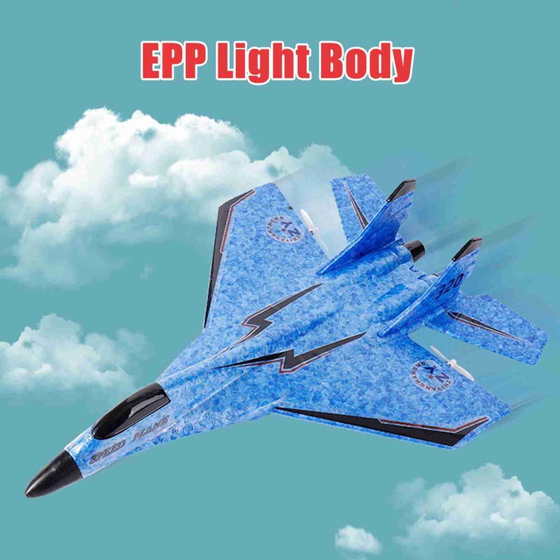 RC Airplane with Light Model Aircrafts EPP Foam Fighter Rechargeable
