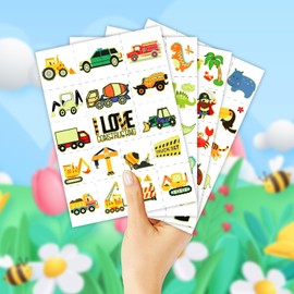 EMOME Glow Temporary Tattoos for Kids, Kid Tattoos for Party Favors Decorations Supplies, Cute Tattoo Sticker Goodie Bag Stuffers Boys and Girls (Boy)