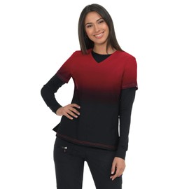 KOI Lite 370PR Women's Reform Top (Ruby/Black, XX-Small)