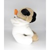Katy Craig Soft Pug Teddy Bear in a Snowman Onesie