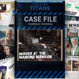 TABLETOP Murder Mystery Game Cold Case Files | MURDER AT MANCINO MANSION | Unsolved Detective Gift Ideas - Perfect for Individuals, Families, Date Nights and Dinner Partys