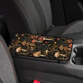Hobbspring 1pc Center Console Armrest Cover Pad 32x19cm Mushroom Neoprene Car Armrest Cushion Waterproof Armrests Seat Box Cover Protector for Universal Cars Vehicles SUVs