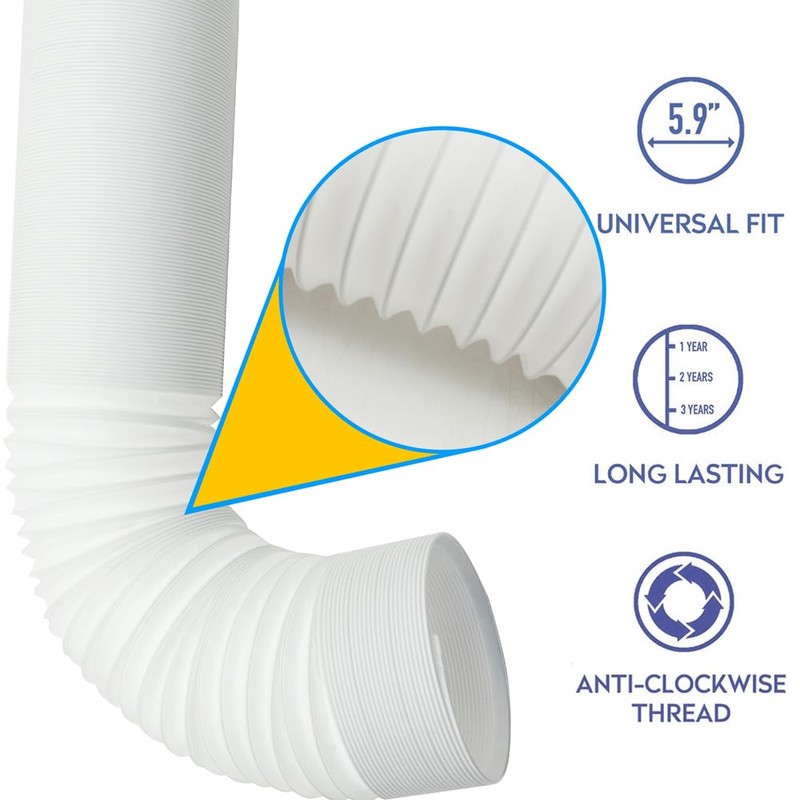SunDiao Portable Air Conditioner Hose, Portable Exhaust Vent Hose with