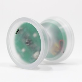 YOYOFORMULA F7 LED Yo-Yo - USB Rechargeable LED Lights YoYo (PC Clear White/Blue Lights)