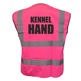 Kennel Hand, Dog Walker Pink Hi Viz Vis Vest Reflective Waistcoat Jacket Road Safety High Visibility, Medium